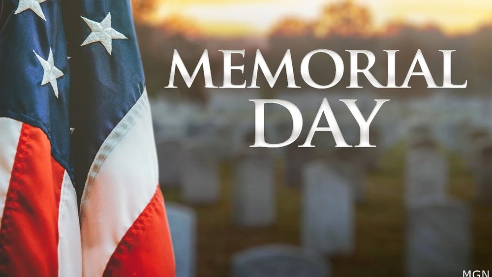 Memorial Day image with flag